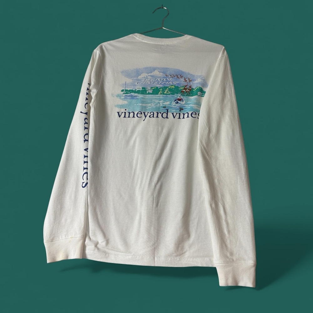 NWOT - Vineyard Vines Men's White Long Sleeve Tee Like New!!